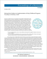 Cover of Moving from Evidence to Implementation of Early Childhood Programs