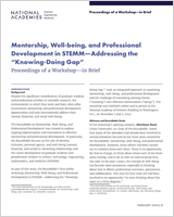 Cover of Mentorship, Well-Being, and Professional Development in STEMM: Addressing the “Knowing-Doing Gap”