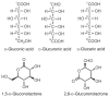 FIGURE 2.11. Oxidized forms of D-glucose.
