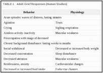TABLE 1. Adult Grief Responses (Human Studies).