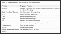Table 3. Dynamin family of proteins—proposed function.