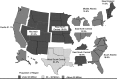 FIGURE 3.22. Probability of being uninsured for population under age 65, by census region, 1999.