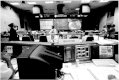 Mission Control, Johnson Space Center, Houston, Texas, during the early portion of space shuttle mission STS-95 on October 29, 1998, overlooking the Flight Director (FD) and the Spacecraft Communicator (CAPCOM) consoles