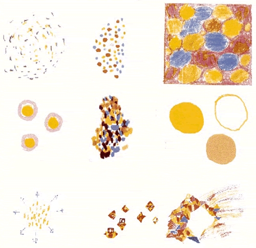 Figure 9.11. Elementary visual hallucinations as perceived and drawn by patients with visual seizures.