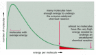 Figure 2-45. Lowering the activation energy greatly increases the probability of reaction.