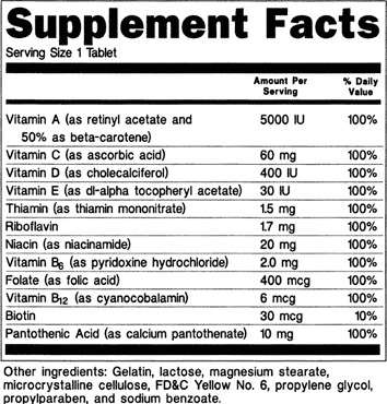 Figure 2. . Example Supplement Facts Label.