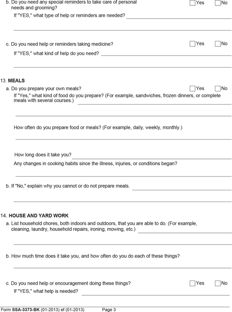 Selected Forms - Informing Social Security's Process for Financial ...