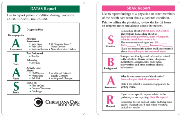 Huntsman SBAR Report Sheet Nursing Assessment, Sbar