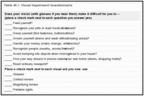 Table 45.1. Visual Impairment Questionnaire.