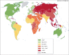 Map 9.1. Age-Standardized Stroke Mortality per 100,000 Population, 2010.