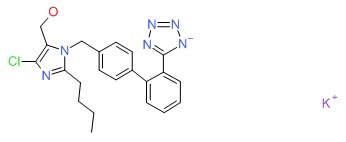 Chemical Structure for Losartan