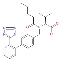 Chemical Structure for Valsartan