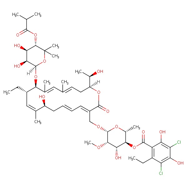 Fidaxomicin chemical structure
