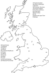 FIGURE 3. Geographical location of RADAR sites.