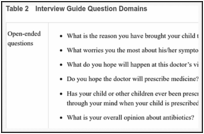 Table 2. Interview Guide Question Domains.