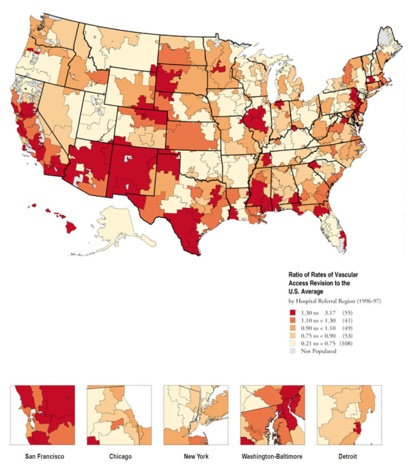 Map 5.3. Vascular Access Revision (1996-97) - The Dartmouth Atlas of ...