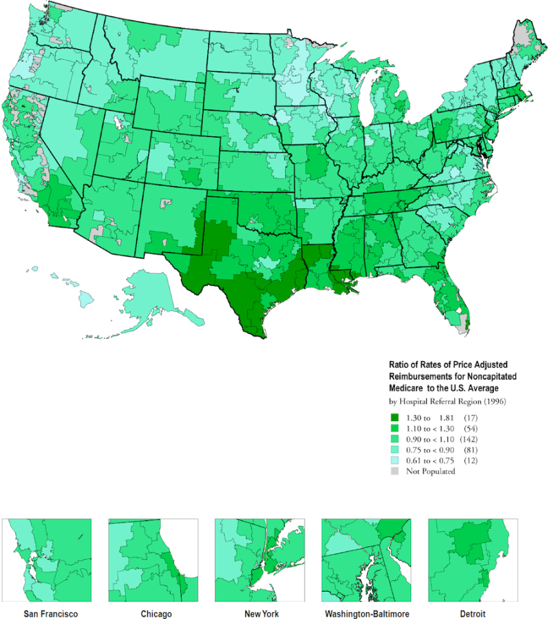 Map 11 Age Sex Race Illness And Price Adjusted Reimbursements For Noncapitated Medicare 9003