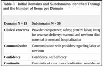 Table 3. Initial Domains and Subdomains Identified Through Literature Review and Focus Groups, and the Number of Items per Domain.