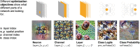 Fig. 5. Optimization of the input for different levels of feature maps.