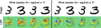 Fig. 9. LRP attribution maps explaining the decision of a neural network trained on MNIST.