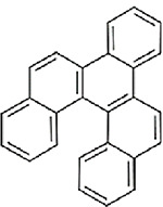 Diagram of Chemical Structure for Naphtho[1,2-g]chrysene (CASRN 112772-15-3) a structural analogue identified for Perylene.