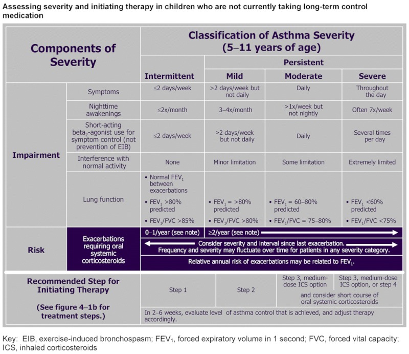 Figure 4-2b, [CLASSIFYING ASTHMA SEVERITY AND INITIATING TREATMENT IN ...