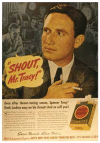 Figure 5.8—Photograph shows a print advertisement from 1938 of Spencer Tracy promoting Lucky Strike cigarettes.