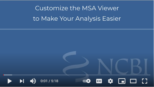 Customize the MSA Viewer