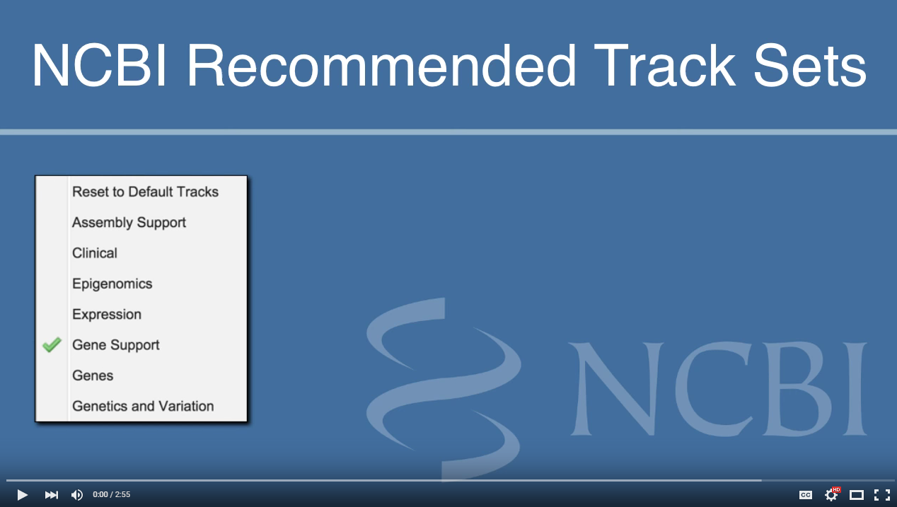 NCBI Recommended Track Set Introduction