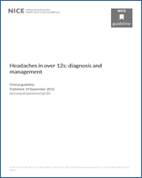 Cover of Headaches in over 12s: diagnosis and management