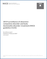 Cover of 2019 surveillance of obsessive-compulsive disorder and body dysmorphic disorder: treatment (NICE guideline CG31)