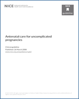 Cover of Antenatal care for uncomplicated pregnancies