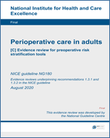 Cover of Evidence review for preoperative risk stratification tools