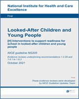 Cover of Interventions to support readiness for school in looked-after children and young people