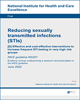 Cover of Effective and cost-effective interventions to increase frequent STI testing in very high risk groups