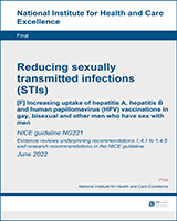 Cover of Increasing uptake of hepatitis A, hepatitis B and human papillomavirus (HPV) vaccinations in gay, bisexual and other men who have sex with men
