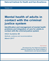 Cover of Mental health of adults in contact with the criminal justice system