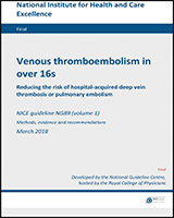 Cover of Venous thromboembolism in over 16s