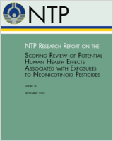 Cover of NTP Research Report on the Scoping Review of Potential Human Health Effects Associated with Exposures to Neonicotinoid Pesticides