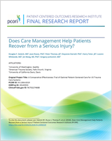 Cover of Does Care Management Help Patients Recover from a Serious Injury?