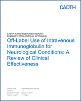 Off Label Use Of Intravenous Immunoglobulin For Neurological Conditions A Review Of Clinical Effectiveness Ncbi Bookshelf