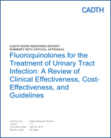 Fluoroquinolones For The Treatment Of Urinary Tract Infection A Review Of Clinical Effectiveness Cost Effectiveness And Guidelines Ncbi Bookshelf