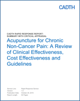 Acupuncture for Chronic Non-Cancer Pain: A Review of Clinical 