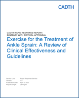 Exercise for the Treatment of Ankle Sprain: A Review of Clinical