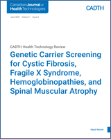 Cover of Genetic Carrier Screening for Cystic Fibrosis, Fragile X Syndrome, Hemoglobinopathies, and Spinal Muscular Atrophy