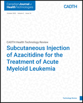 Cover of Subcutaneous Injection of Azacitidine for the Treatment of Acute Myeloid Leukemia