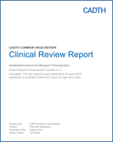Cover of Clinical Review Report: abobotulinumtoxinA (Dysport Therapeutic)