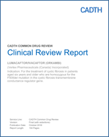 Cover of Clinical Review Report: Lumacaftor/Ivacaftor (Orkambi)