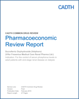 Cover of Pharmacoeconomic Review Report: Sucroferric Oxyhydroxide (Velphoro)