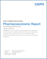 Cover of Pharmacoeconomic Report: Vedolizumab (Entyvio SC)